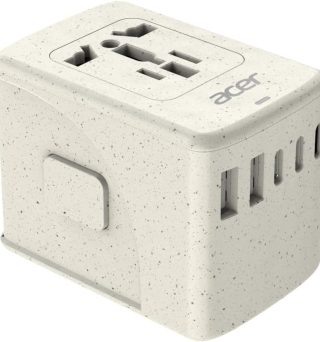 Eco Universal Travel Adapter Acer - Wheat Straw, Natural